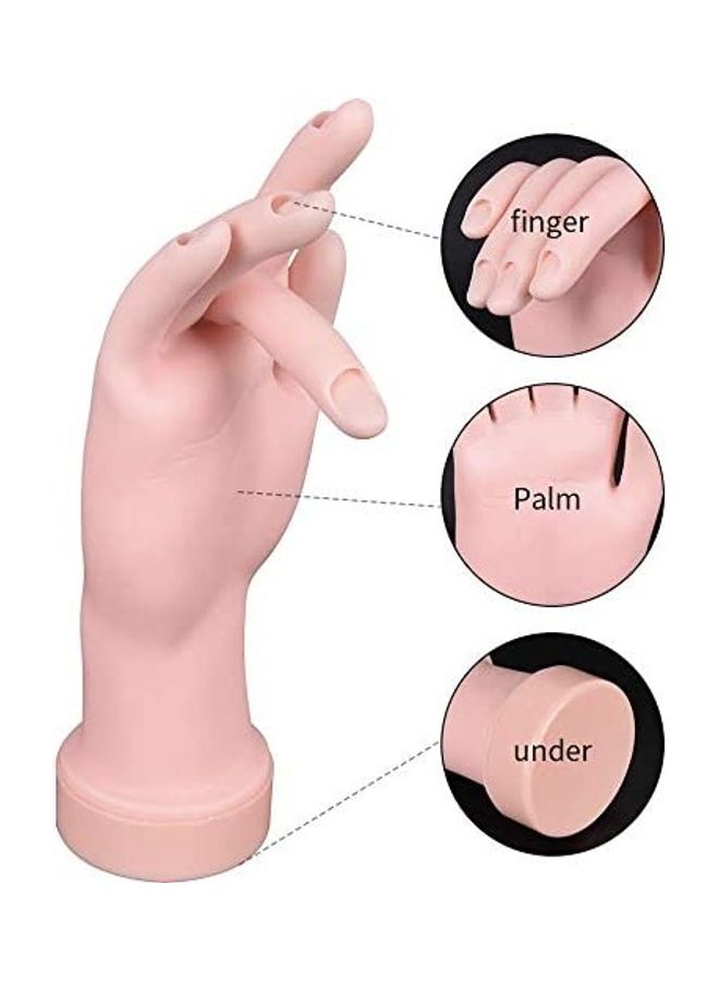 يد صناعية مرنة مع 500 طرف أظافر لتصميم فن الأظافر - Image 3