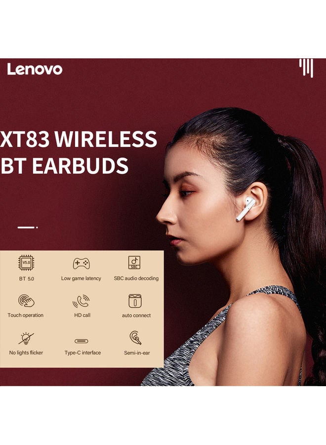 Lenovo XT83 Wireless BT Headphones White - Image 4
