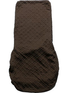 Decdeal 4-Piece Dining Chair Covers Canvas brown 12.00x1.00x12.00cm  - Image 5
