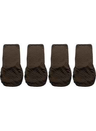 4-Piece Dining Chair Covers Canvas brown 12.00x1.00x12.00cm - v1628738834/N49810324A_6