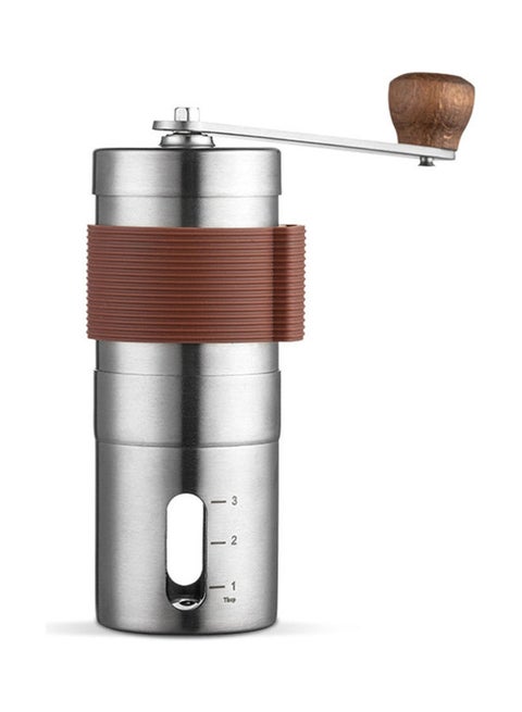 Manual Hand Coffee Grinder Silver 16.50x6.00x15.00cm