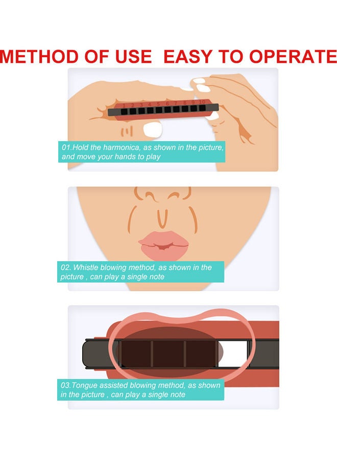 سوزوكي - هارمونيكا دياتونيك بـ 10 فتحات و20 نغمة مع حافظة - Image 1