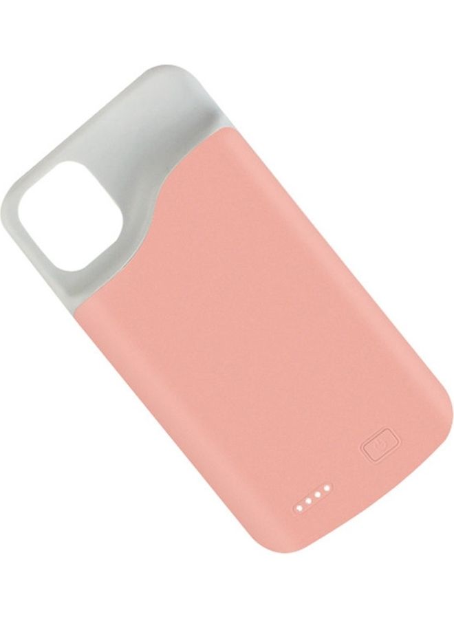 Generic - Slim and External Backup Battery Power Bank Case Cover for Apple iPhone 11 Pro Pink/Grey - Image 1