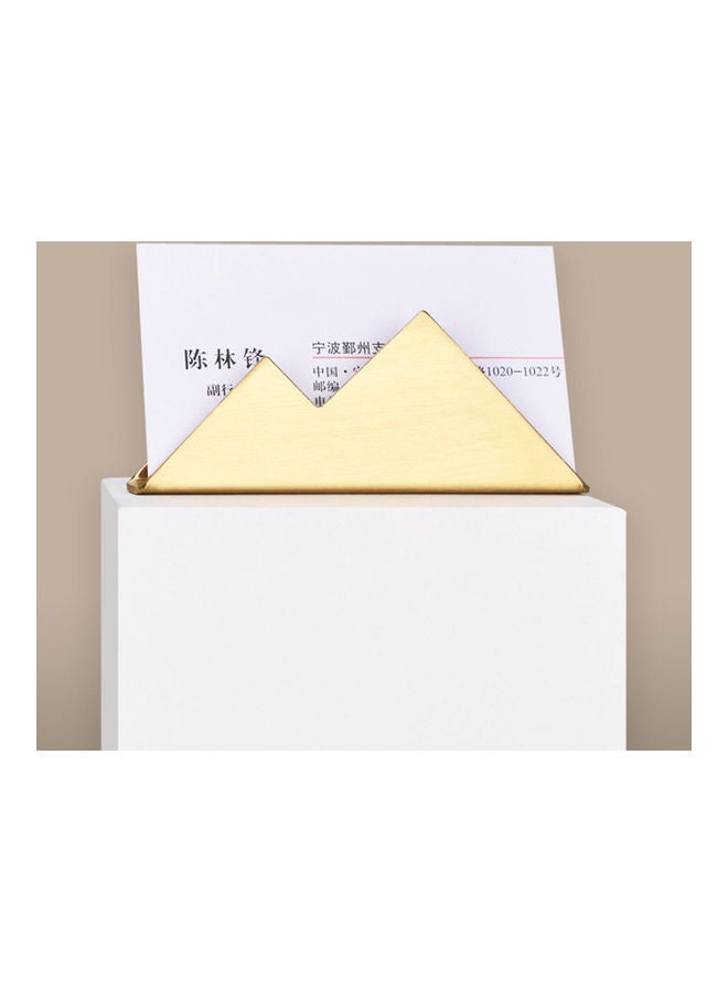 Stainless Steel Mountain Shape Card Storage Stand Golden  - Image 2