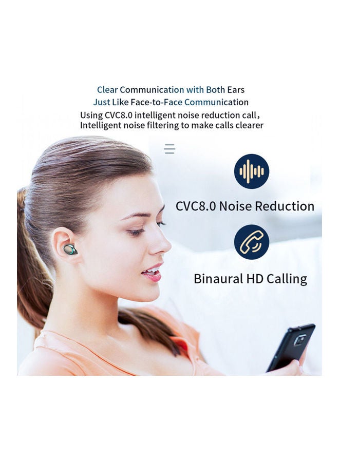 Waterproof Auto Pairing Wireless Earphones with Power-Bank Function Blue - Image 5