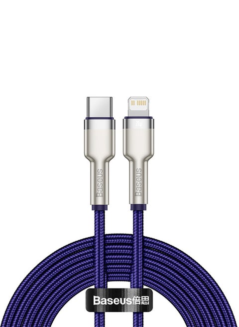 USB C to Lightning Fast Charging Data Transfer Cable PD 20W Cafule Series Power Delivery for iPhone 14/14 Pro/13 Pro/13 Pro Max/13/13 mini, iPad 9, 12 mini/12/12 Pro , 2M Purple