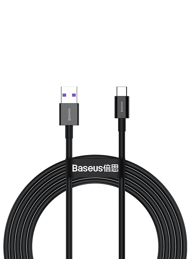 Baseus Superior Series Fast Charging Data Cable USB To Type-C 66W Black - Image 1