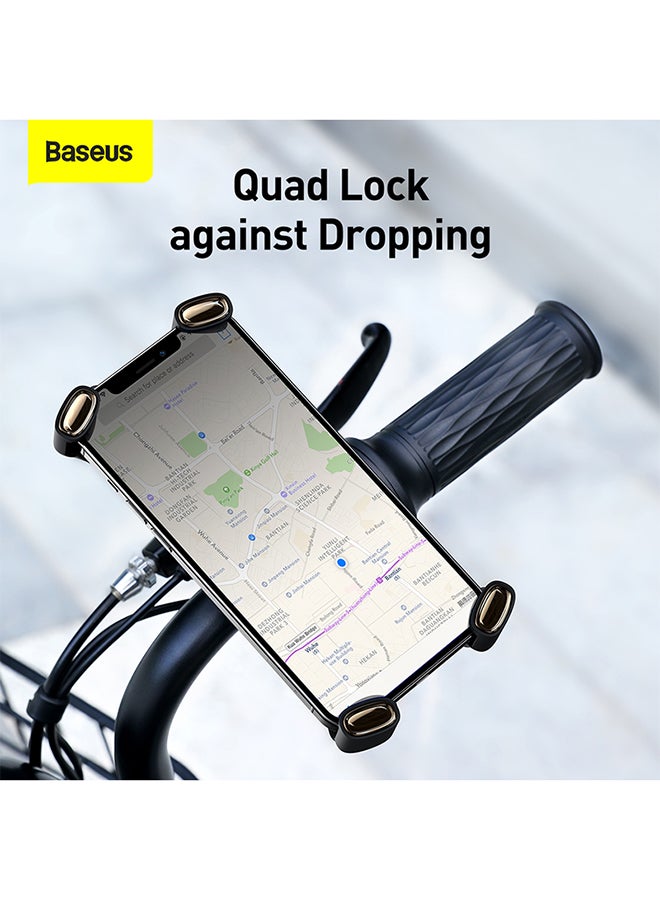 Baseus Bike Phone Holder Motorcycle Bike Phone Mount 360 Rotatable Bike Phone Holder Mount Compatible with 4.7-6.7" Phones Compatible with iPhone 13 Mini 13 Pro Max 11 12 Galaxy S22 S21 S20 etc Black - Image 3