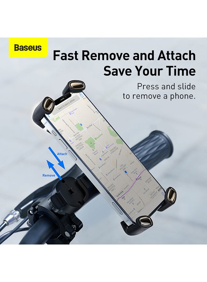 Baseus Bike Phone Holder Motorcycle Bike Phone Mount 360 Rotatable Bike Phone Holder Mount Compatible with 4.7-6.7" Phones Compatible with iPhone 13 Mini 13 Pro Max 11 12 Galaxy S22 S21 S20 etc Black - Image 4