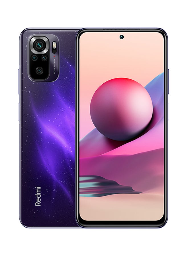شاومي هاتف ريدمي نوت 10S ثنائي الشريحة بذاكرة رام سعة 8 جيجابايت وذاكرة داخلية سعة 128 جيجابايت يدعم تقنية 4G LTE - إصدار عالمي، بنفسجي ستارلايت - Image 1