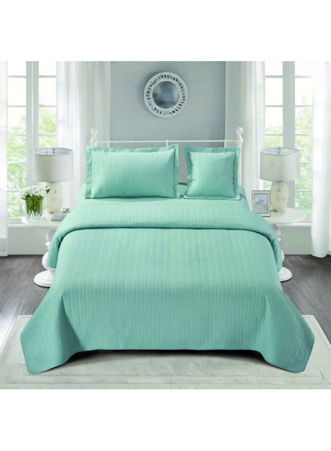 RISHAHOME 4-Piece Spring Comforter Set Microfiber Green 160x210cm 