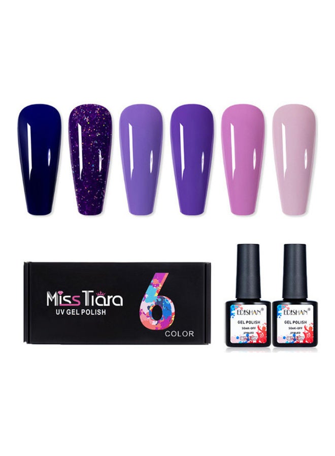 مس تيارا مجموعة طلاء أظافر جل بالأشعة فوق البنفسجية وإضاءة LED مكونة من 6 قطع متعدد الألوان - Image 2
