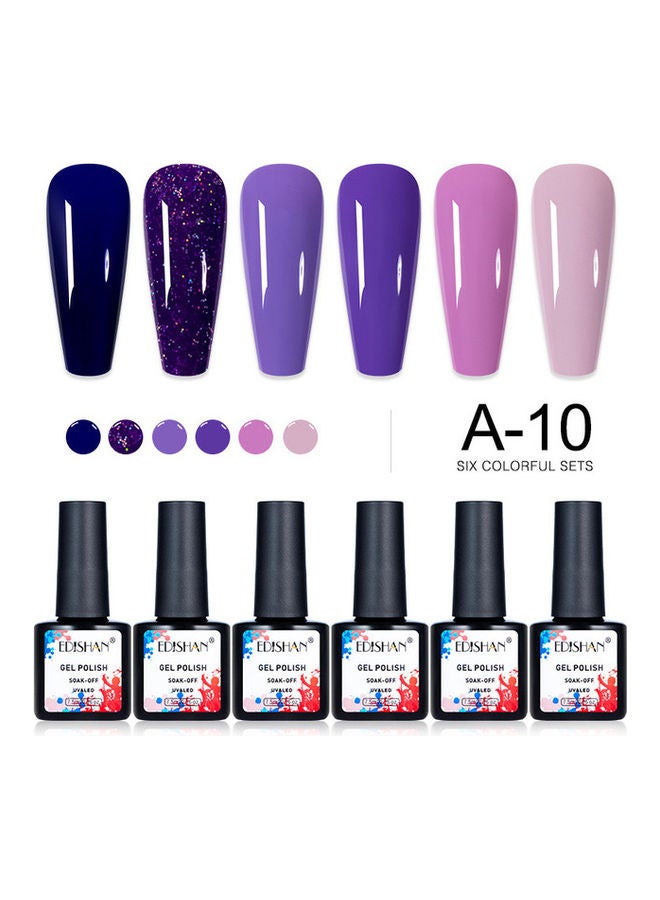 مس تيارا مجموعة طلاء أظافر جل بالأشعة فوق البنفسجية وإضاءة LED مكونة من 6 قطع متعدد الألوان - Image 1