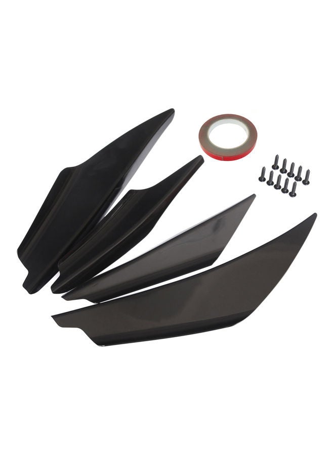 Generic Car Front Bumper Lip Splitter Fin Body Spoiler Canards Refit Kit  - Image 1