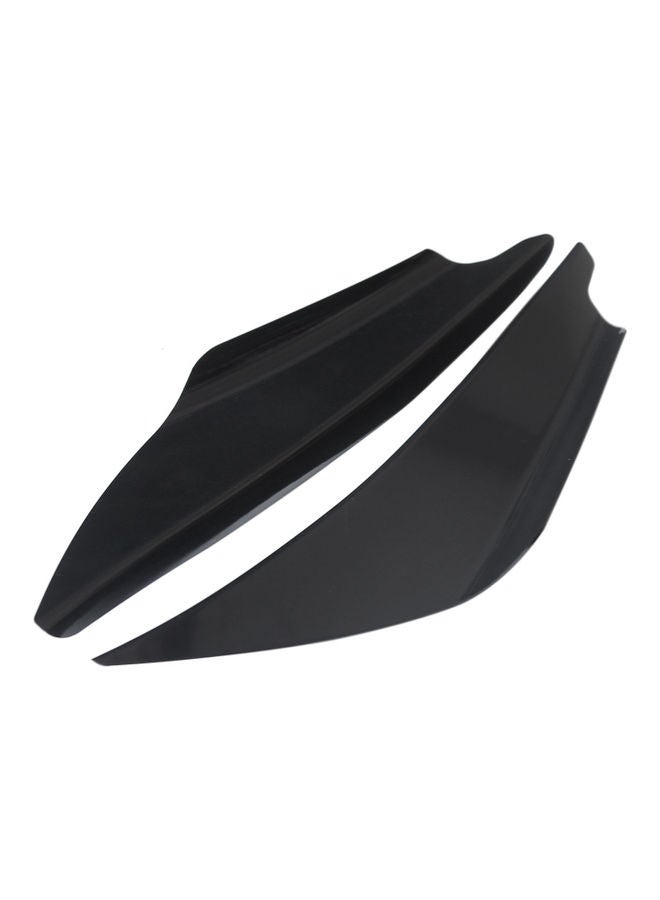 Generic Car Front Bumper Lip Splitter Fin Body Spoiler Canards Refit Kit  - Image 2