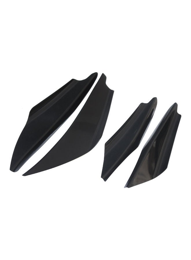 Generic Car Front Bumper Lip Splitter Fin Body Spoiler Canards Refit Kit  - Image 4