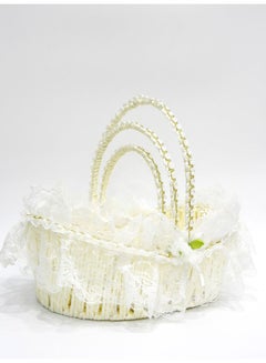 BABAZAM 3 Piece Fabric Handmade Basket White  - Image 1