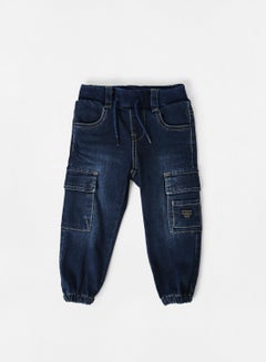 Drawstring Detail Joggers Dark Blue