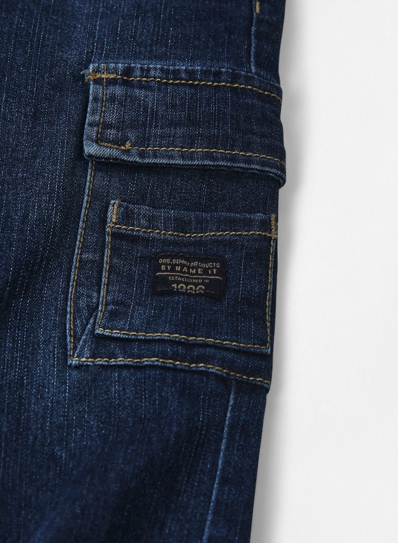 NAME IT - Drawstring Detail Joggers Dark Blue - Image 1