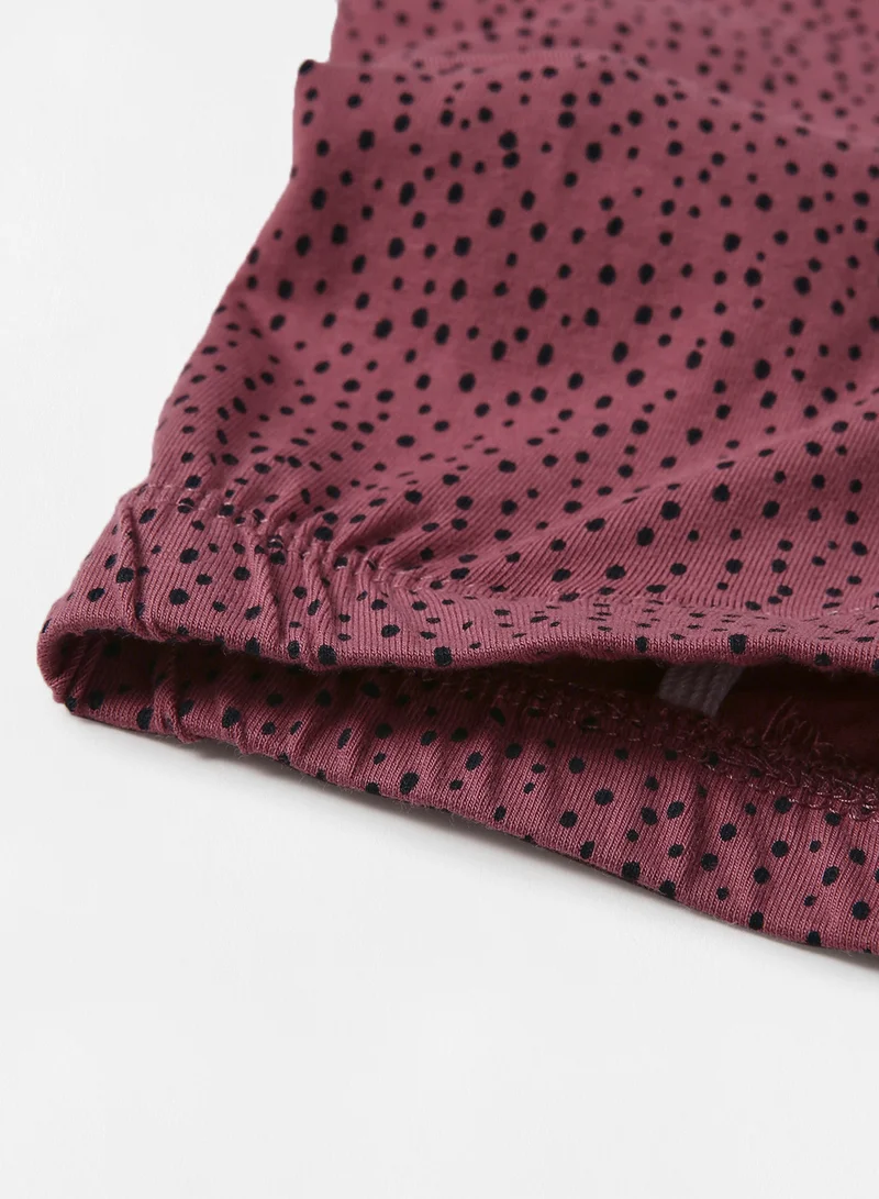 NAME IT Baby/Kids Printed Leggings Dark Pink