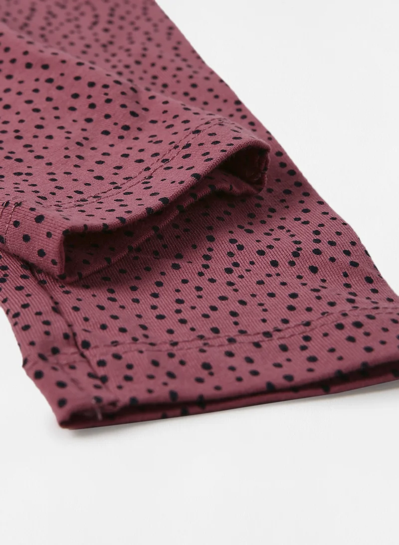 NAME IT Baby/Kids Printed Leggings Dark Pink