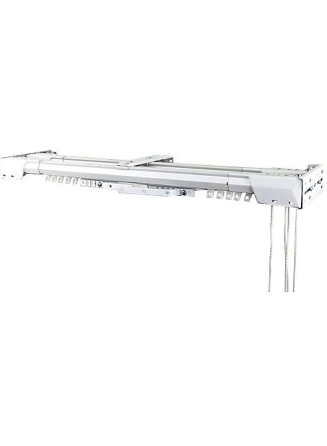 Adjustable Double Traverse Curtain Rail White 3meter