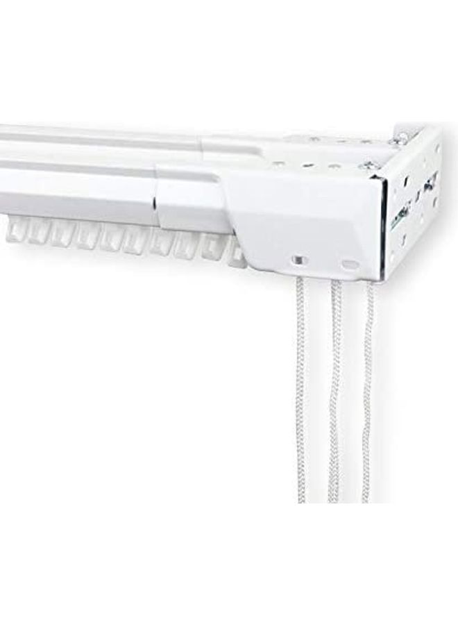 Adjustable Double Traverse Curtain Rail White 3meter