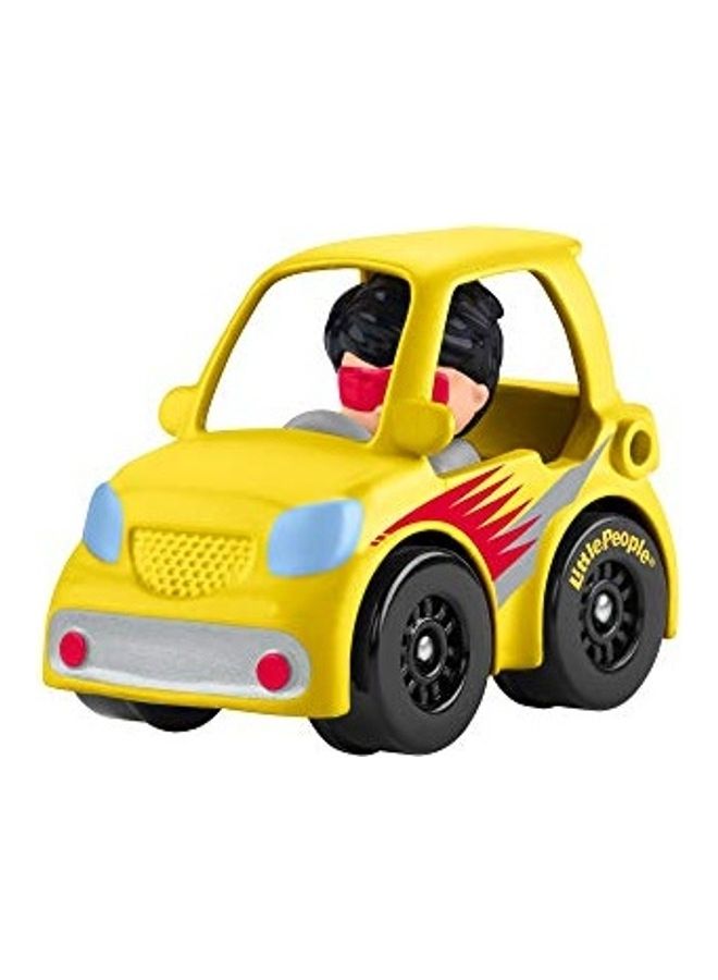 سيارة Little People Wheelies Micro Car - GMJ26 ~ سيارة SUV صغيرة صفراء مع خطوط حمراء مع قيادة رايان - v1628754189/N50024519A_1