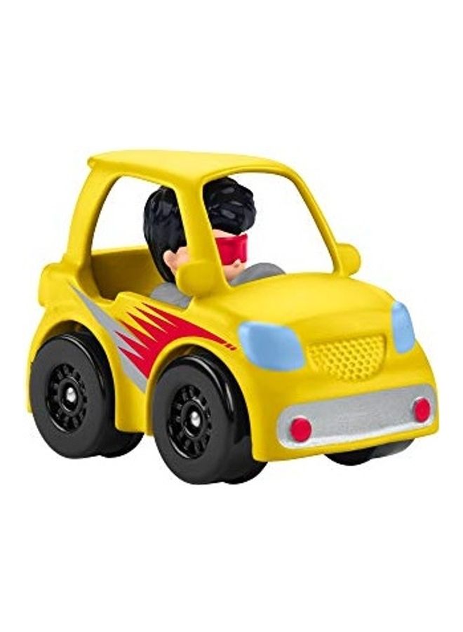 سيارة Little People Wheelies Micro Car - GMJ26 ~ سيارة SUV صغيرة صفراء مع خطوط حمراء مع قيادة رايان - v1628754190/N50024519A_4