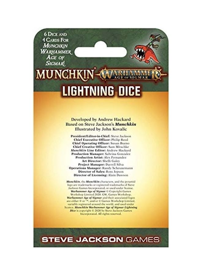 ستيف جاكسون جيمز لعبة النرد لايتنينج إيج أوف سيجمار - من مونشكين وارهامر - Image 2