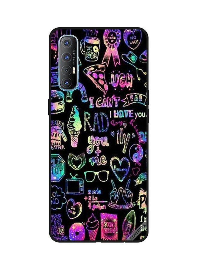 كوفرنيكس غطاء حماية واقٍ بطبعة فنية تعبر عن أسلوب حياة لهاتف أوبو رينو 3 برو متعدد الألوان - Image 1