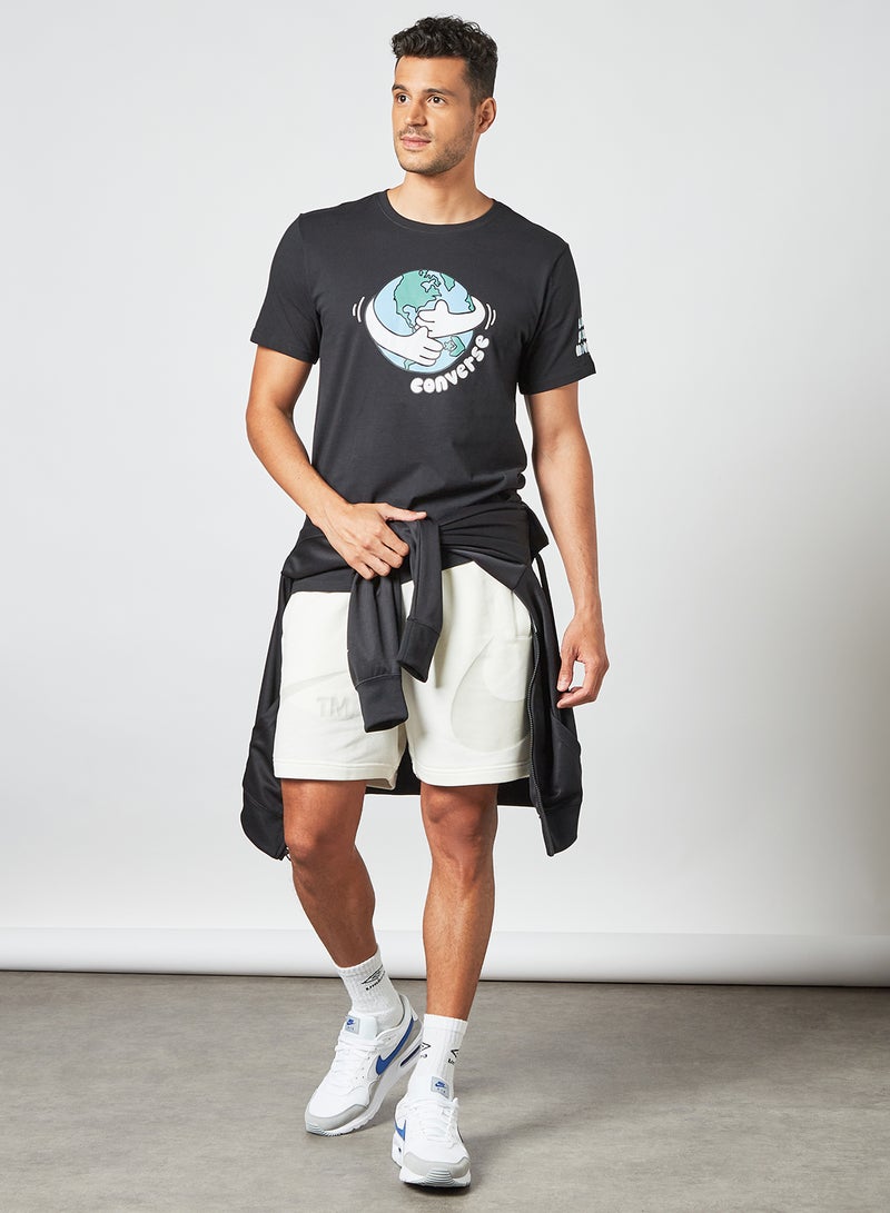 CONVERSE Graphic Print T-Shirt Black  - Image 2