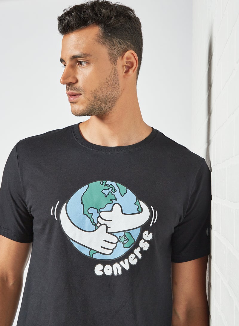 CONVERSE Graphic Print T-Shirt Black  - Image 3