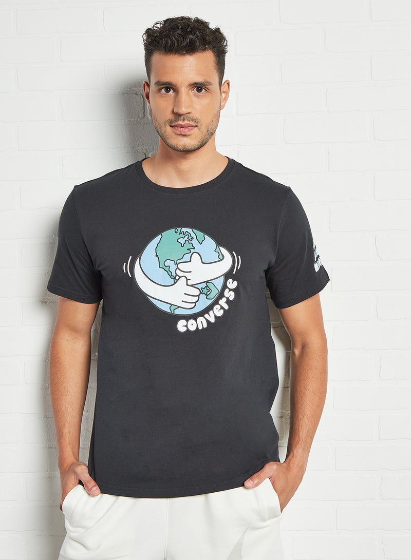 CONVERSE Graphic Print T-Shirt Black  - Image 1