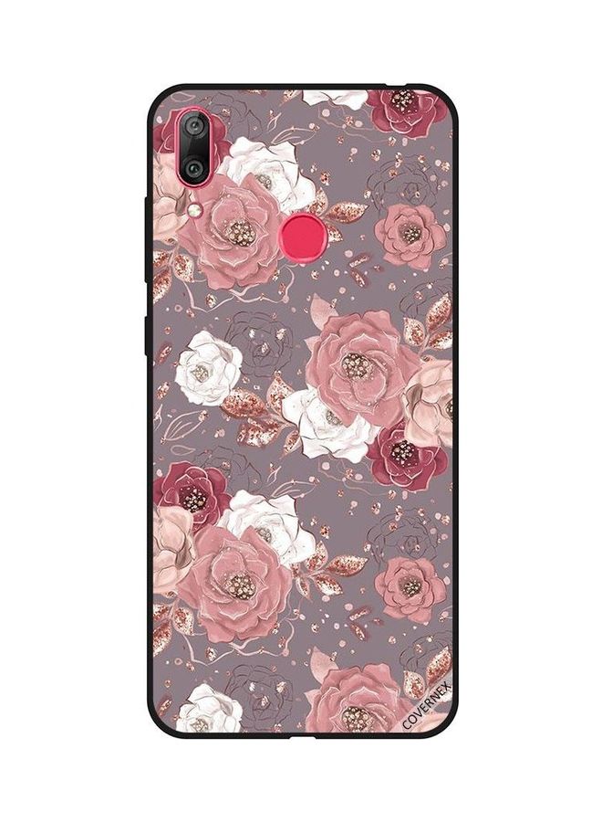 كوفرنيكس غطاء حماية واقٍ بتصميم زهور لهاتف هواوي Y7 برايم 2019 متعدد الألوان - Image 1
