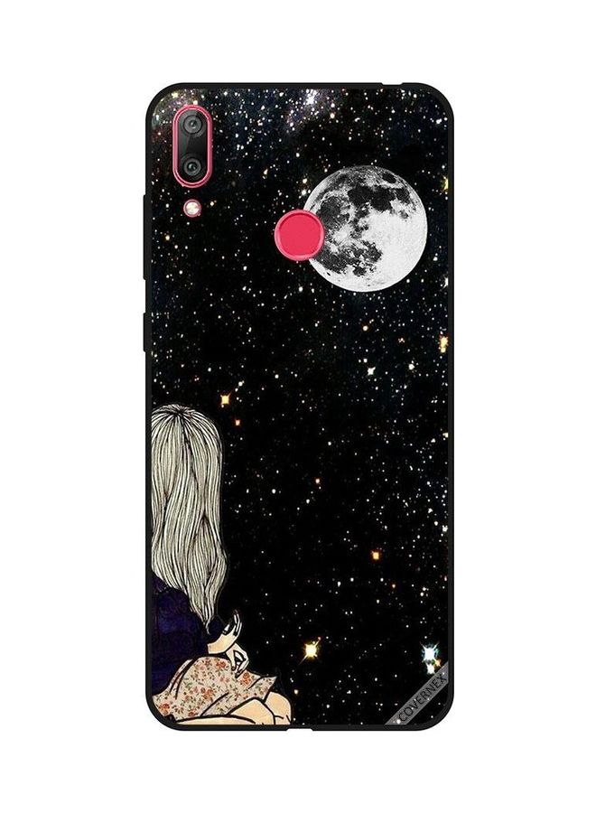 Covernex Huawei Y7 Prime 2019 Protective Case Cover Printed Featuring Looking At Moon DESIGN_0175 - Image 1