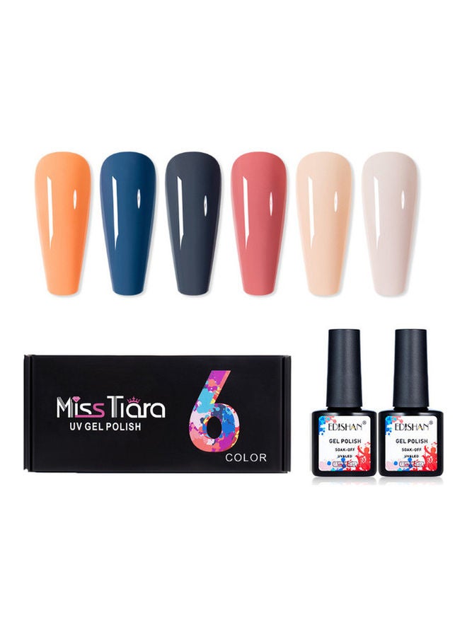 مس تيارا مجموعة طلاء أظافر جل بالأشعة فوق البنفسجية وإضاءة LED مكونة من 6 قطع متعدد الألوان - Image 2