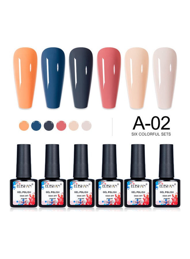 مس تيارا مجموعة طلاء أظافر جل بالأشعة فوق البنفسجية وإضاءة LED مكونة من 6 قطع متعدد الألوان - Image 1