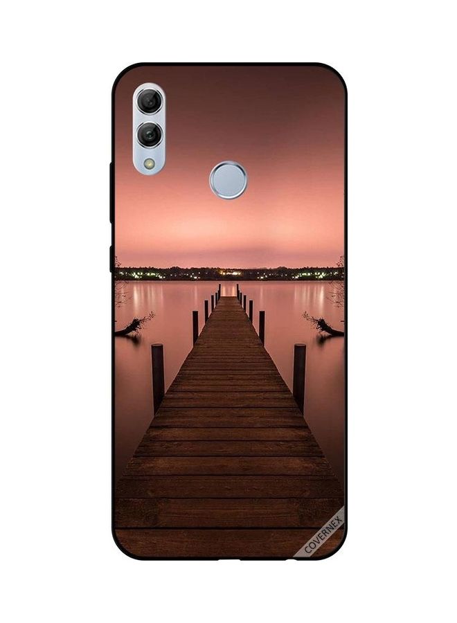 كوفرنيكس غطاء حماية واقٍ بتصميم ممر إلى البحر ليلاً لهاتف هونر 10 لايت متعدد الألوان - Image 1