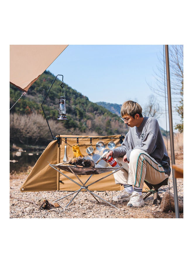 ماركة غير محددة - Foldable Outdoor Camping Windscreen with 6 Hooks and Storage Bag - Image 1