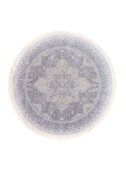 Round Soft Touch Carpet Grey 120x120cm