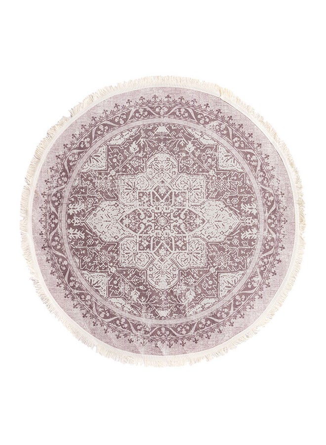 ريغال إن هاوس - سجادة دائرية ناعمة الملمس بني 120x120سم - Image 1