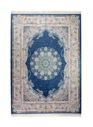 Rectangular Soft Touch Carpet Blue/Beige 120x80cm - v1628756808/N49859448A_1