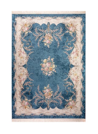 Rectangular Soft Touch Carpet Blue/Beige 120x80cm - v1628756810/N49859480A_1