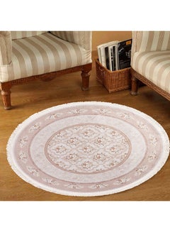 Round Soft Touch Carpet Beige 120x120cm - v1628756814/N49859511A_4