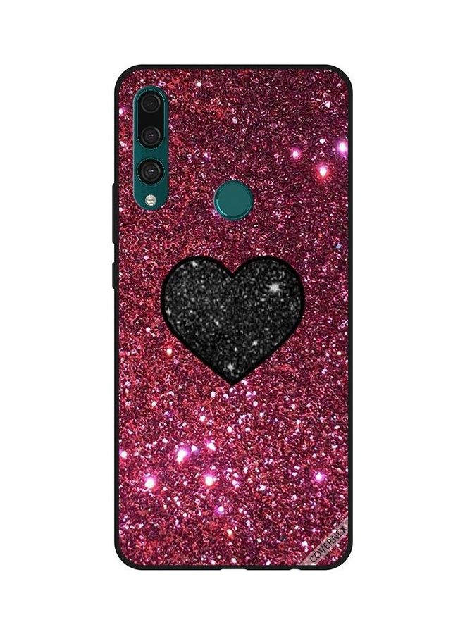 Covernex Heart In Red Glitters Protective Case Cover For Huawei Y9 Prime 2019 Multicolour