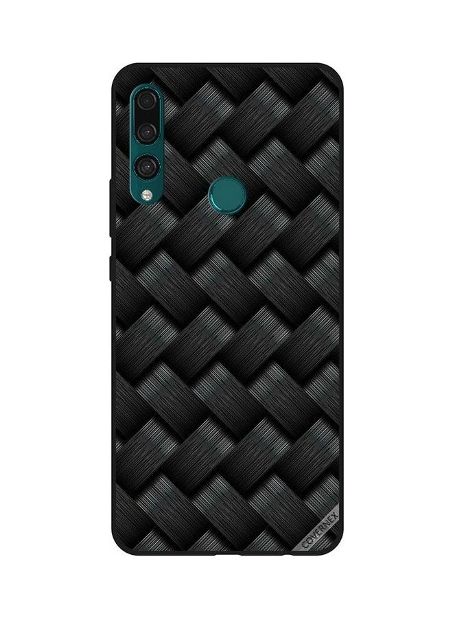 Covernex Huawei Y9 Prime 2019 Protective Case Cover Printed Featuring Black Strips Pattern DESIGN_0041 - Image 1