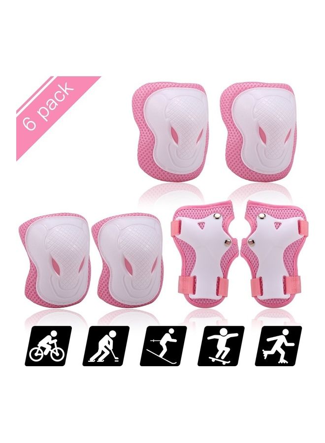 Generic 6-Piece Knee Elbow Pads With Wrist Guards Set 