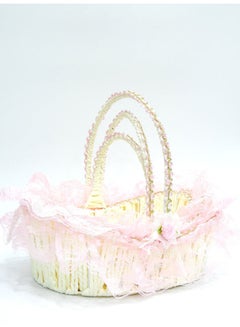 BABAZAM 3 - Piece Fabric Handmade Basket Pink  - Image 1