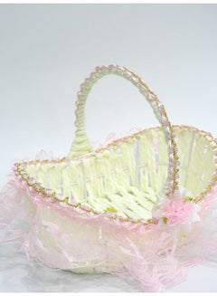 BABAZAM 3 - Piece Fabric Handmade Basket Pink  - Image 4